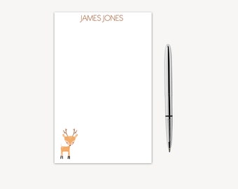 Kids Personalized NOTEPAD, Deer Notepad Stationery for Children  PS208