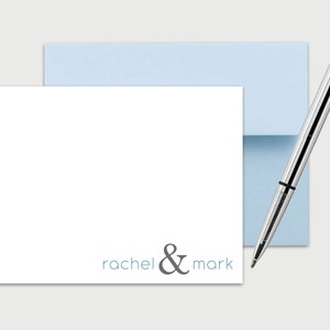 Custom Couples Note Cards,  Personalized Stationery card set, Newlywed Card Set Flat Note Card and Envelope Set, Gifts for Wedding