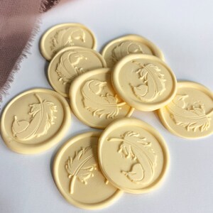 Feather Wax Seal Stickers, Wax Seal Stickers, Self Adhesive Wax Seal Stickers, Cute Wax Seal Stickers, Wax Seal Stickers, Set of 9