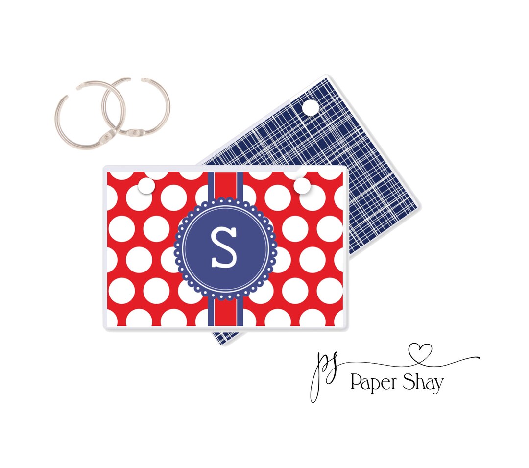 Personalized Index Card Binder Flashcard Holder or Recipe Etsy