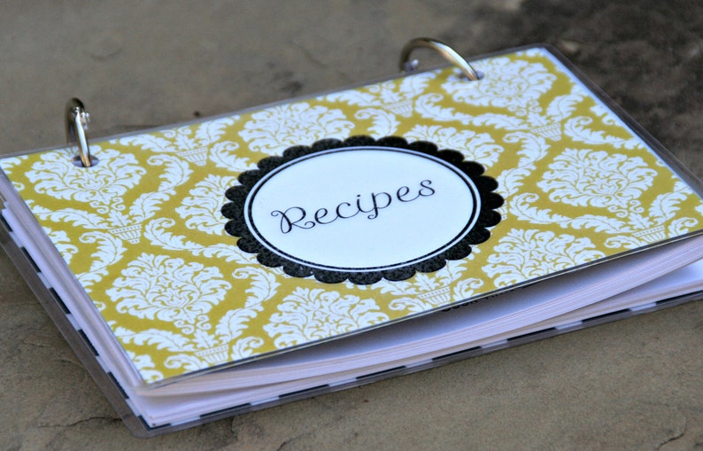 Recipe Card Binder Laminated 4 x 6 Index Card Binder Index Etsy