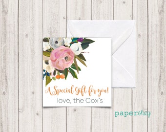 Enclosure Gift Cards, Gift Tags or Stickers, Calling Cards, Favor Tags