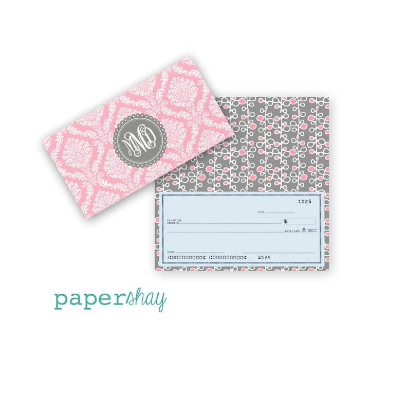 Checkbook Cover Monogrammed Vinyl Checkbook Cover Duplicate Etsy