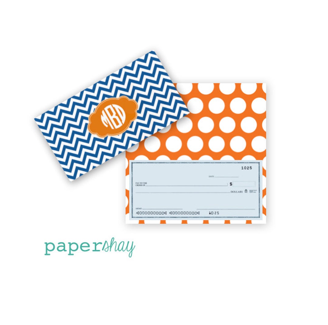 Checkbook Cover, Monogrammed Vinyl Checkbook Cover, Duplicate Checkbook ...