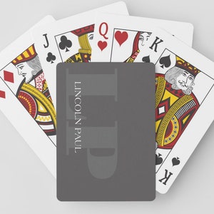 Custom Poker Cards for Men, Personalized Playing Cards, Game Night Gift, Card Lover, Design your Own Playing Cards, Monogram Family Gift
