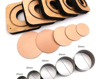 Custom circular cutting dies | Steel die cut | Suitable for leather crafts, paper, and Sizzix machines | High-quality craft punches