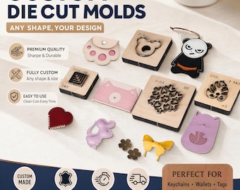 Custom Leather Cutting Dies | Personalized Steel Rule Die | For Leathercraft, Paper, Sizzix Machines |  Craft Punch