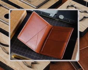 Fustella per portafoglio lungo a due ante in pelle, fustella in acciaio con righello porta carte a più scomparti, strumento a pressione, stampo per lavorazione della pelle con base in acrilico o legno