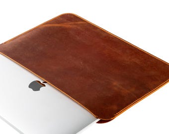 Custodia in pelle fatta a mano per laptop Microsoft, custodia sottile per Surface Duo/Go/Studio