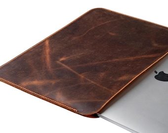 Handmade Leather Lenovo Laptop Sleeve: Slim ThinkPad/Flex/Yoga Case