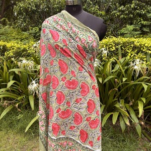 Hand Block Print Cotton Sarong: Bohemian Beach Wrap, Travel Pareo