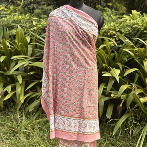 Block Print Cotton Sarong: Boho Beach Scarf, Head Wrap Floral Wholesale Sarongs