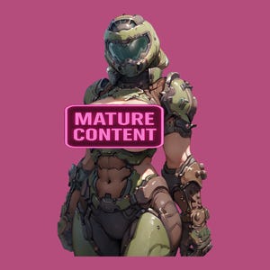 Doomgal, Waifu, Ecchi, Nsfw, Mature, Sexy Anime Sticker