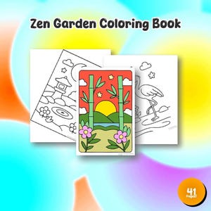 Zen Garden Digital Coloring Book - 41 Beautiful Pages - Family Printable
