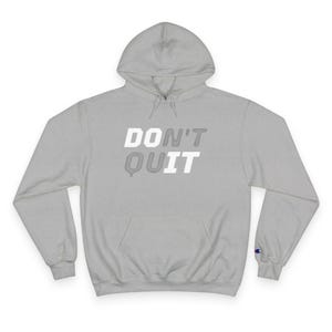 Motivational Fitness Hoodie - Don&#39;t Quit, No Days Off Sweatshirt, Gym Apparel, Workout Gear, Gift for Fitness Lovers