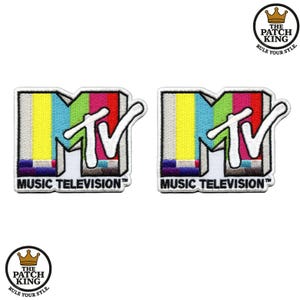 Retro TV Patch Set: Embroidered Iron-On Appliques - DIY Fashion