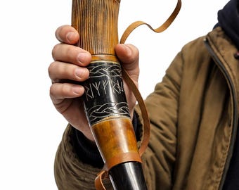 Viking War Horn Sound Battle Trompet: Middeleeuws Cosplay Prop roept Jachthoorn op!