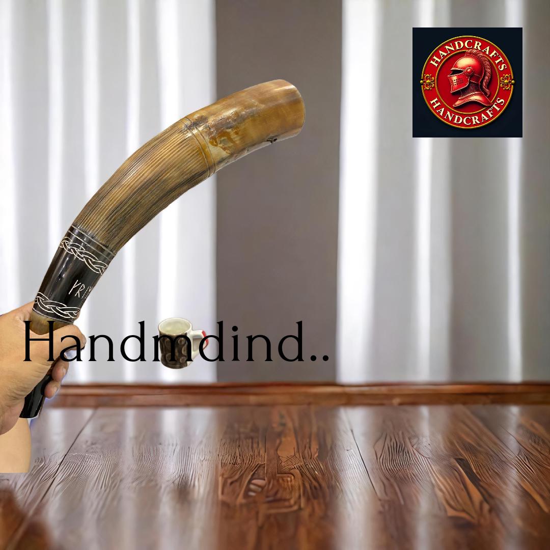 Viking Horn Battle Trumpet Medieval Hand Engraved Blow Horn 16 Inches ...