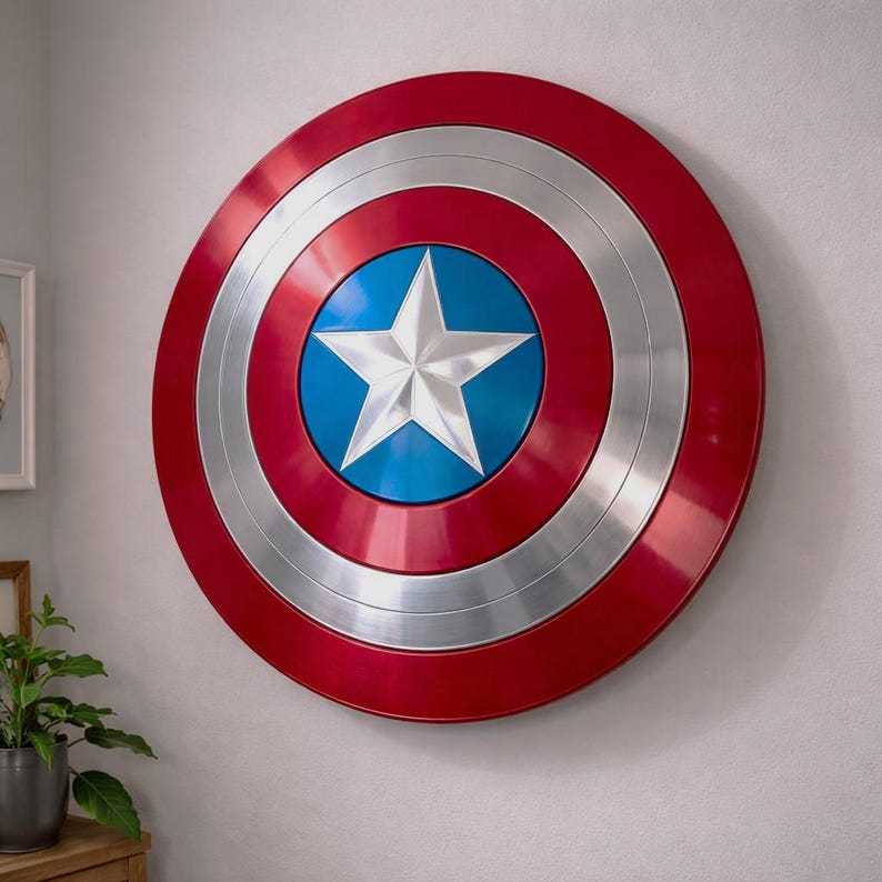 Captain America’s Damage Shield | Metal Round Shield | Movie Cosplay Prop Replica Shield | For Halloween