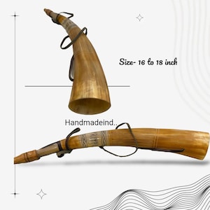Blow Horn 16 Inches Viking Horn battle trumpet Medieval Hand Engraved  Horn Bugle Hunting Cosplay or LARP Accessories