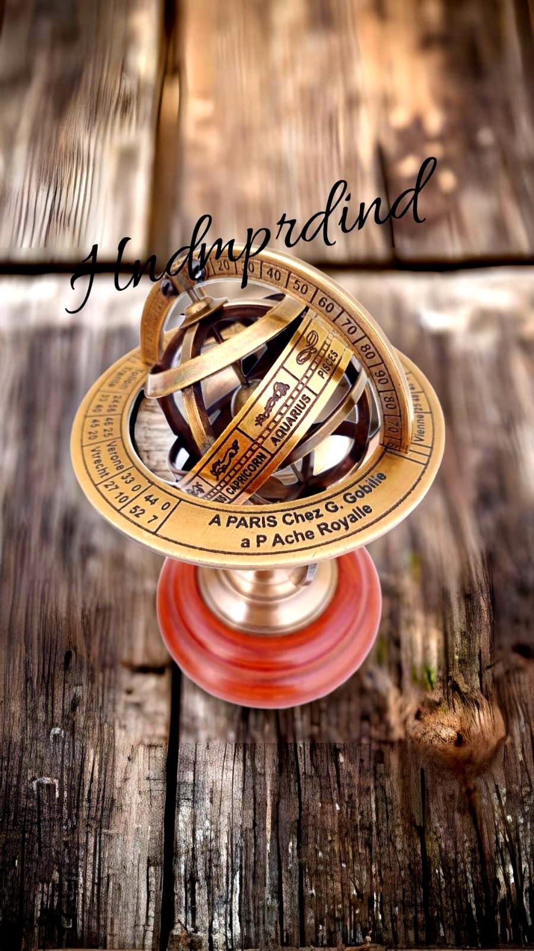 真鍮製天球儀：ヴィンテージ天球儀 - 5インチ - Etsy 日本