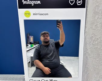 Custom Instagram Mirror, Personalized Social Media Frame, Business Branding Display Sign