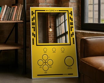 Tetris Mirror: Retro Geometric Wall Decor, Gamer Gift