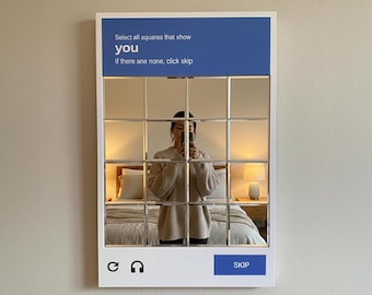 CAPTCHA Mirror – Tech Humor Gamer Room Wall Decor