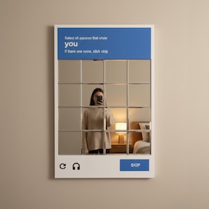 CAPTCHA Puzzle Wandspiegel, Geeky Home Decor Bild 6