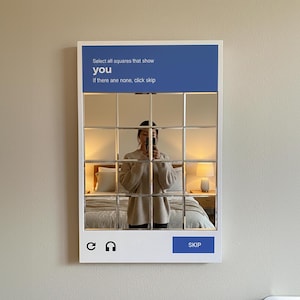 CAPTCHA Puzzle Wandspiegel, Geeky Home Decor Bild 4