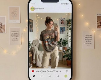 Instagram Spiegel Selfie Wandspiegel, Telefon geformte Raumdekoration