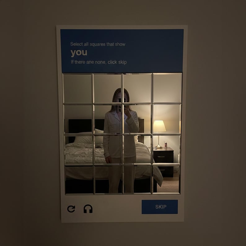 CAPTCHA Puzzle Wandspiegel, Geeky Home Decor Bild 12