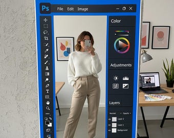 Photoshop Theme Wall Mirror | Modern Home Office Decor