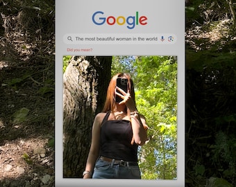 Benutzerdefinierter Google-Suchglas-Spiegel, personalisiertes Geschenk