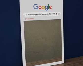 Custom Google Search Glass Mirror, Personalized Gift