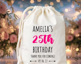 Custom 30th 40th 50th 60th 70th Birthday Bag, Birthday Favor Bags, Party Favor Hangover Kit, Printed Hangover kit, Aged to Perfection Bag