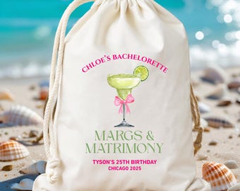 Spersonalizowana torba na prezenty urodzinowe Margs & Matrimony Mexico, prezenty urodzinowe Martini Espresso Hangover Recovery Kit, torby plażowe z tequilą