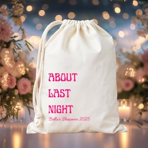 Personalizado Sobre a noite passada Bolsas de despedida de solteira para meninas - Kit para ressaca Lembrancinhas para festa de despedida de solteira - Kit de recuperação personalizado - Kit de sobrevivência para ressaca em Las Vegas
