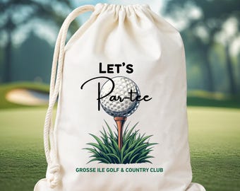 Personalized Golf Lets Partee Bags, Golf Bachelorette Favor Bag, Golf Theme Favor Bags - Bachelorette Party Bags - Same Hole Forever Bags