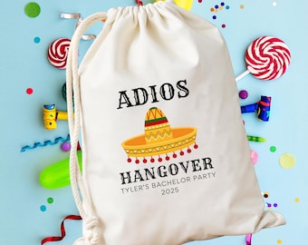 Aangepaste bedankzakjes Adios-kater, bedankzakjes Fiesta Mexico, bedankzakjes Kater Kit, bedankzakjes Mexico Bachelorette, bedankjes Mexico Bach