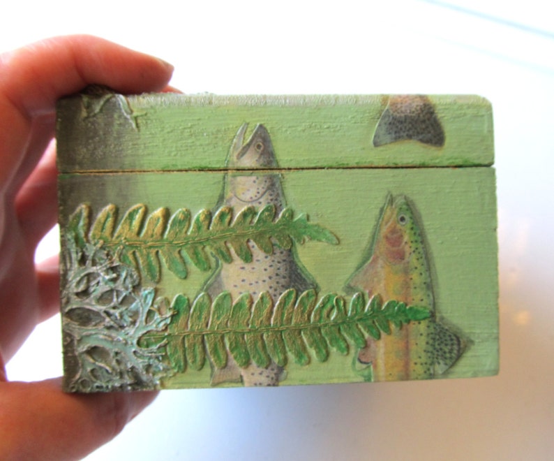 Jewelry Box Wooden Trout Fish Yellowstone Native American Etsy