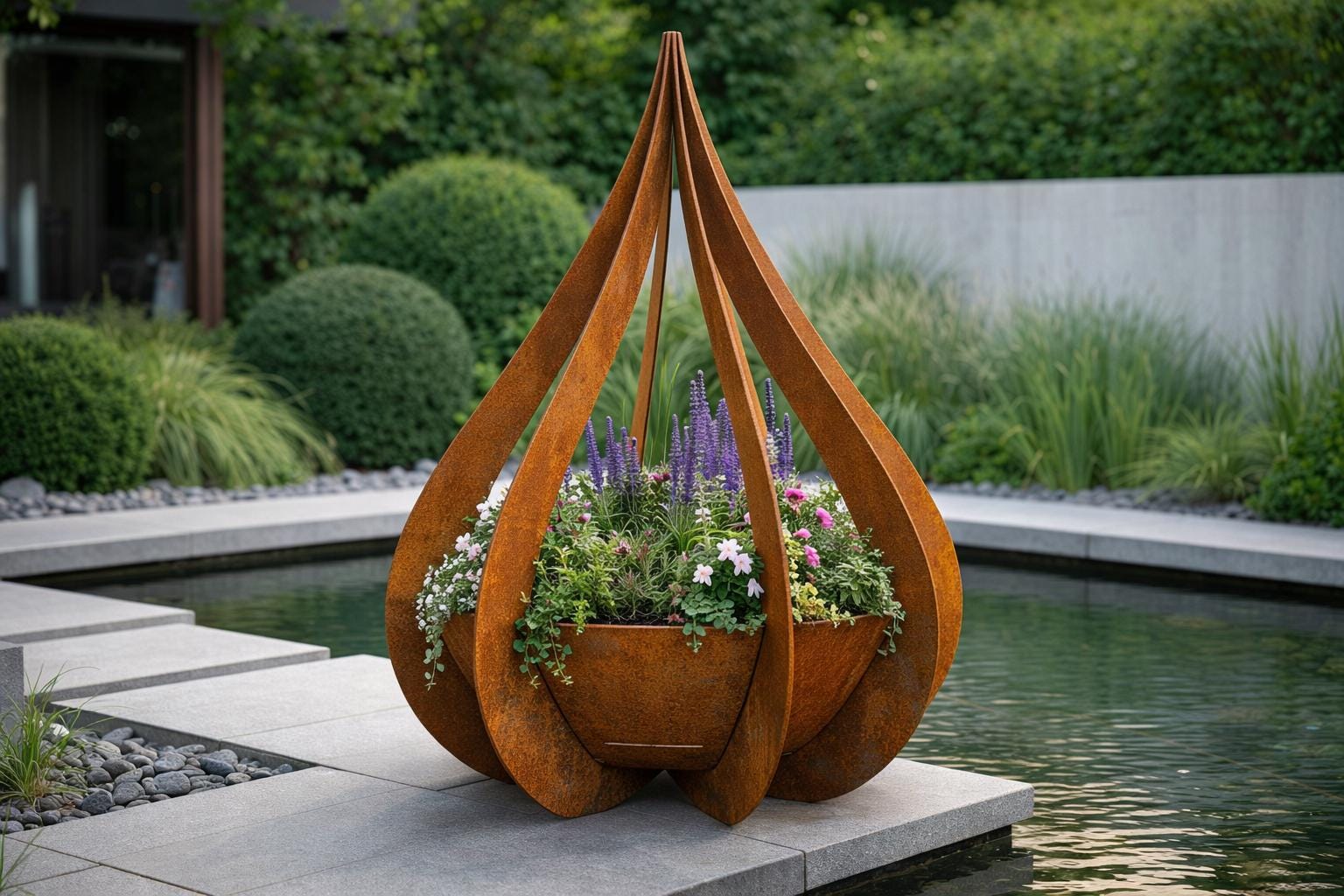 Moderne gartendekoration