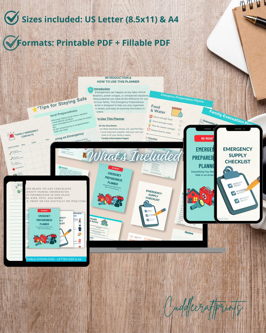 Emergency Preparedness Packet.pdf Printable & Fillable Emergency Preparedness Planner PDF – Family ...