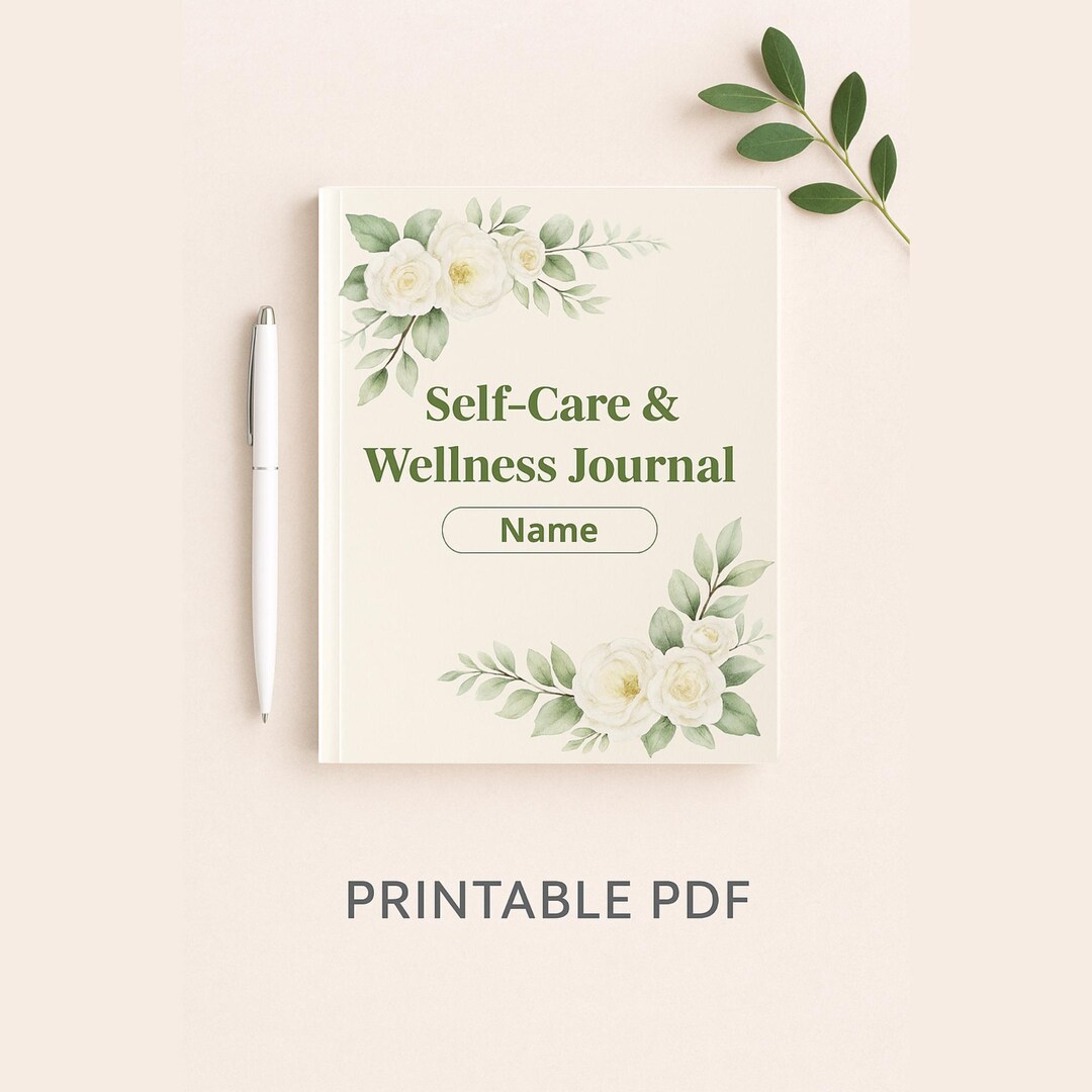 Printable Self Care Journal PDF | Wellness Planner, Daily Routine, Mood ...