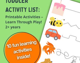 Activiteitenpakket voor peuters: 10 educatieve spellen, vanaf 2 jaar (pdf-download)