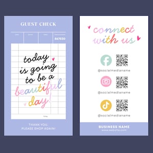 Gäste-Checkliste, Dankesdesign, Social Media QR, bearbeitbares Canva Marketing Set