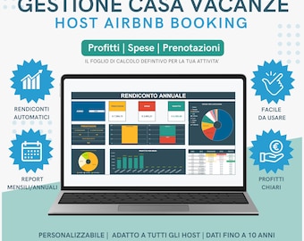 Vacation Rental Management Google Sheets | Property Management, Airbnb Booking Tracker, Rental Spreadsheets, Monthly and Annual Reports