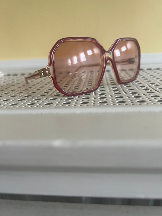 Vintage NINA RICCI  Sunglasses  Oversized Rose Col