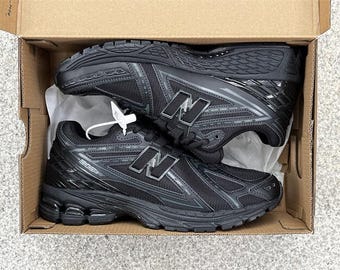 Custom New Balance 1906R-sneakers - driedubbele zwarte mesh - met de hand afgewerkt dagelijks schoeisel - Lifestyleschoenen