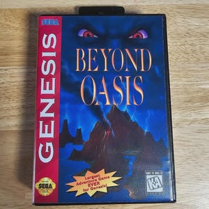 Beyond Oasis (w/Font Mod) Game, Manual, & Case for Sega Genesis Mega Drive